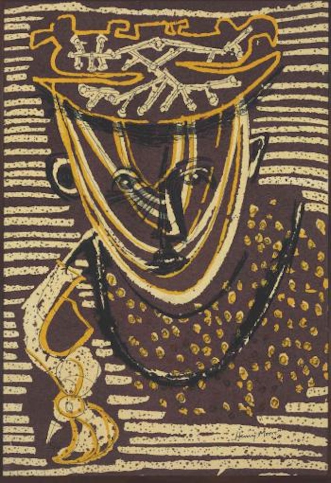 Head of a Man by Henry Moore