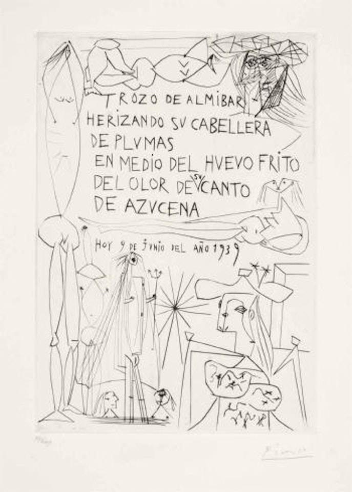 Rafael Alberti, El Entierro del conde de orgaz, Gustavo Gili, Ediciones de la Cometa, Barcelona, 1969 by Pablo Picasso