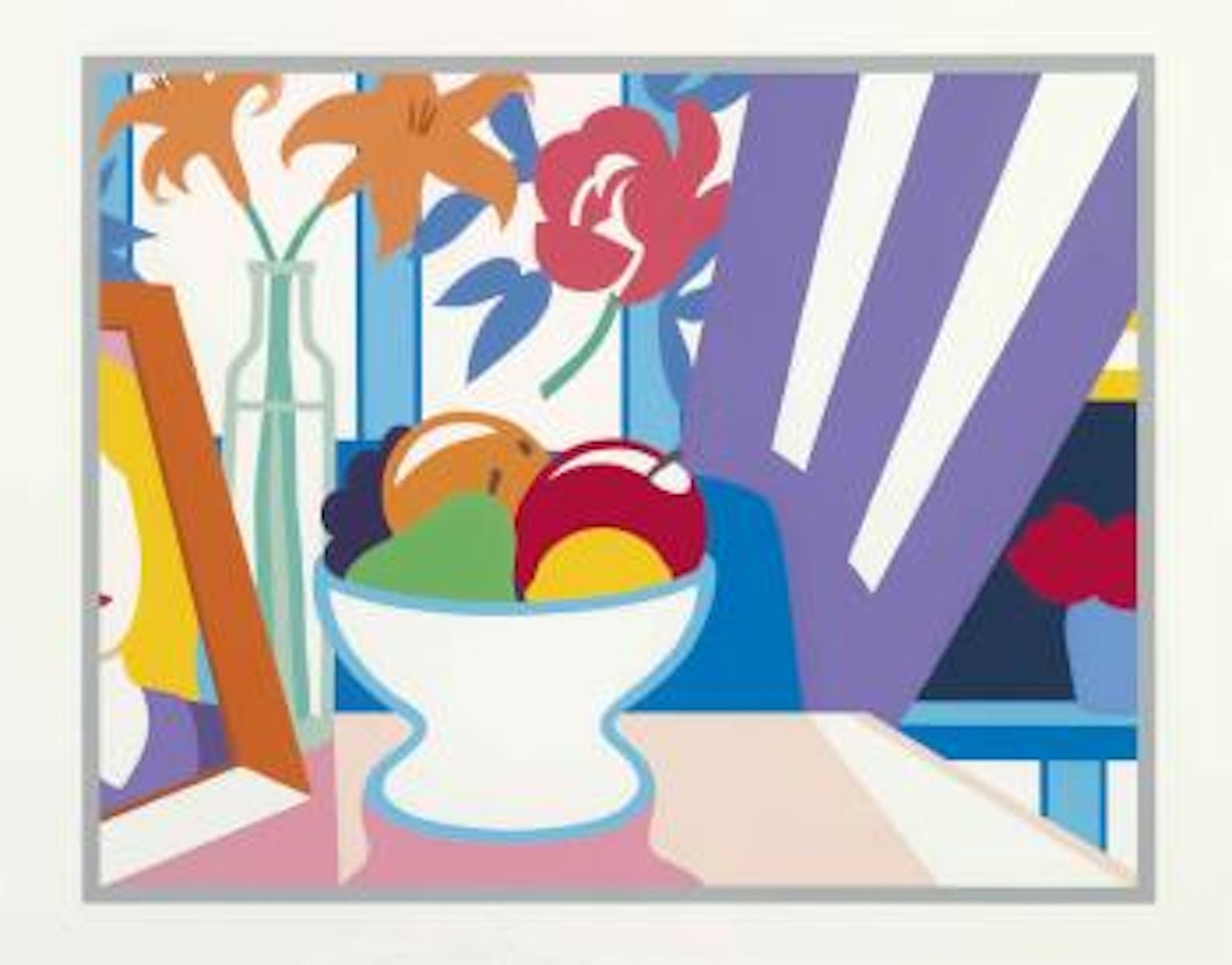 Still Life with Lillies and Mixed Fruit by Tom Wesselmann