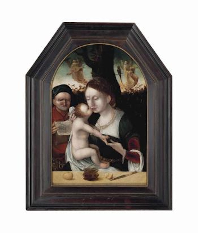 The Holy Family with Music-making Angels by Joos van Cleve