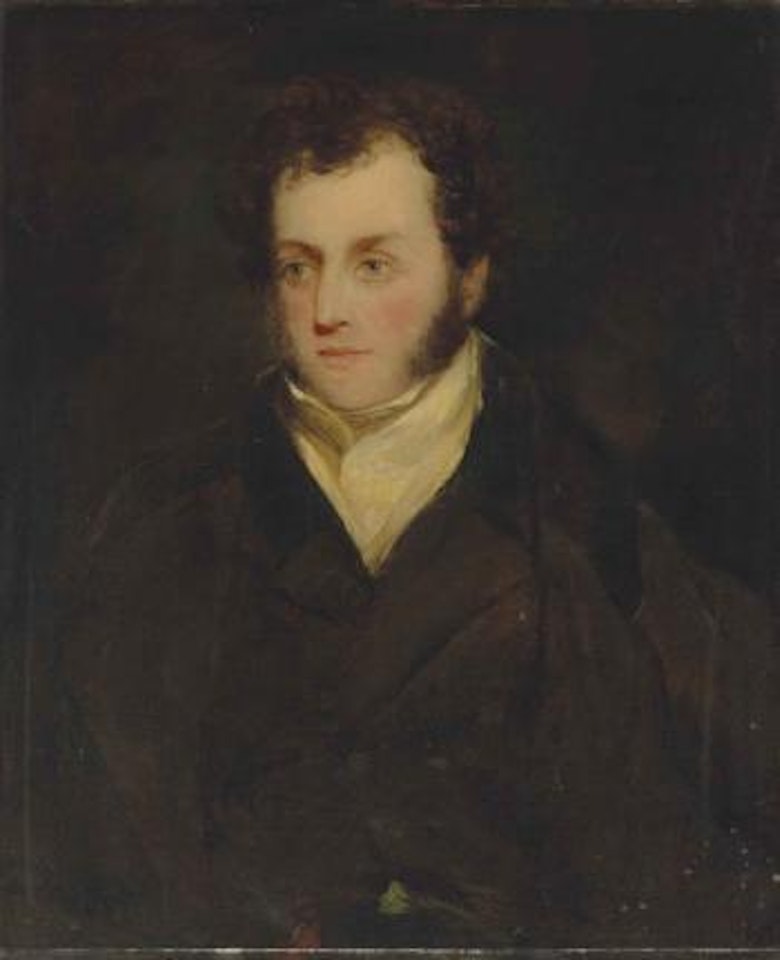 Portrait of a Gentleman, traditionally identified as Lancelot Archer-Burton (1789-1852), bust-length, in a white Cravat and black Coat by John Constable