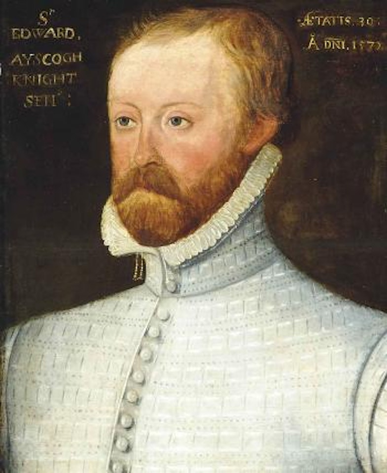 Portrait of Sir Edward Ayscough (1542-1612), half-length, in a grey slashed Doublet and Ruff by English School