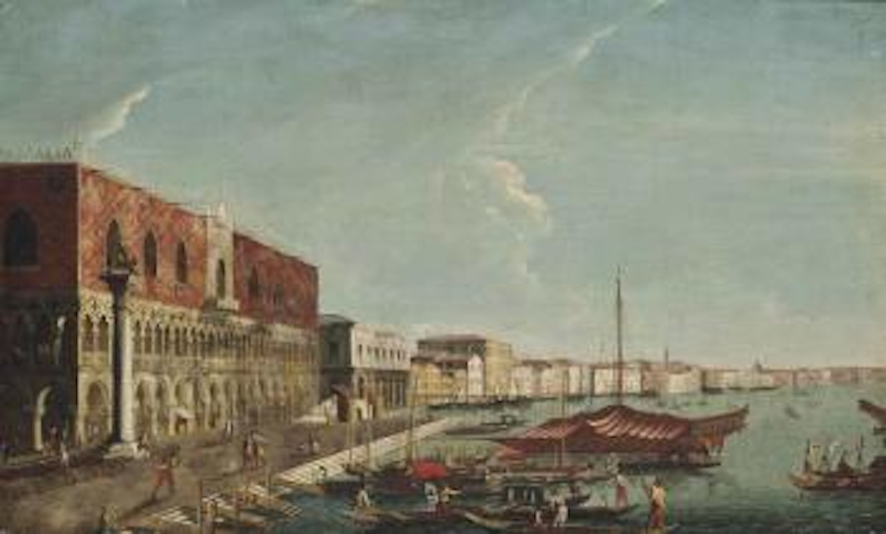 The Bacino di San Marco, Venice, looking East with the Doge's Palace and the Riva degli Schiavoni by Venetian School
