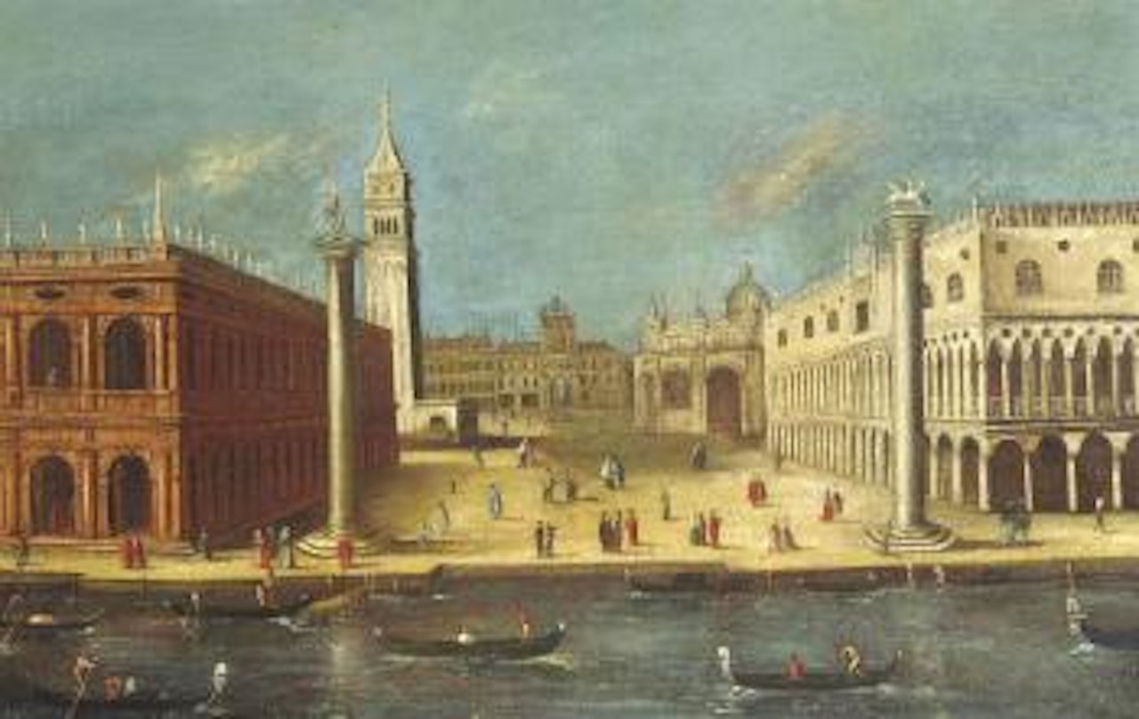 The Piazzetta, Venice, looking towards The Piazza San Marco by Venetian School