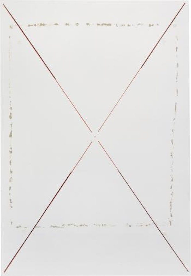 Untitled (X painting on surface showing three distinct levels), 2008 by Richard Aldrich
