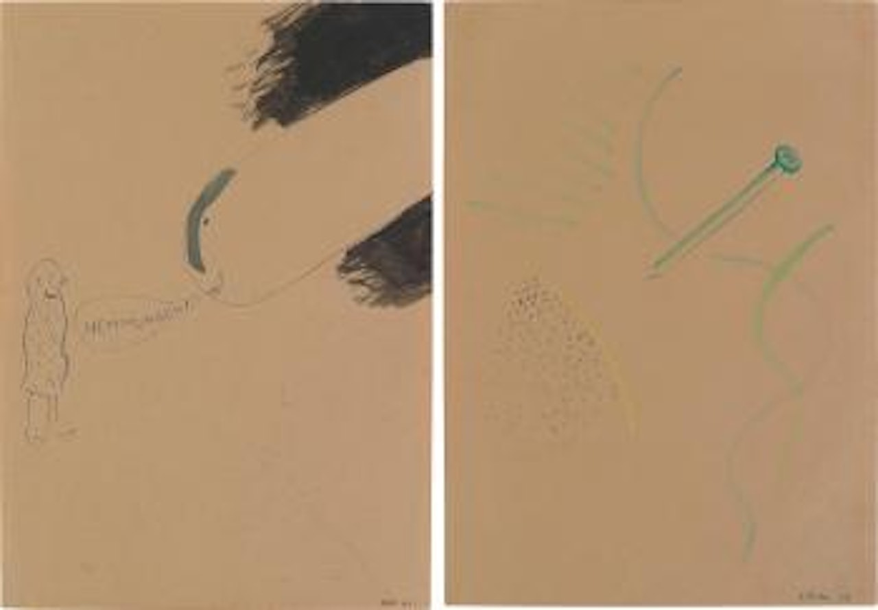 Two Works: (i) Inhibitions, 1964 ; (ii) Untitled (Floating Nail), 1965 by Sigmar Polke