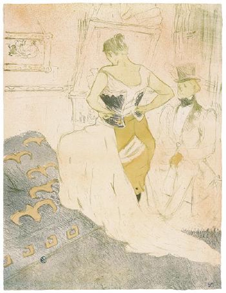 Femme en corset - Conquête de passage by Henri de Toulouse-Lautrec