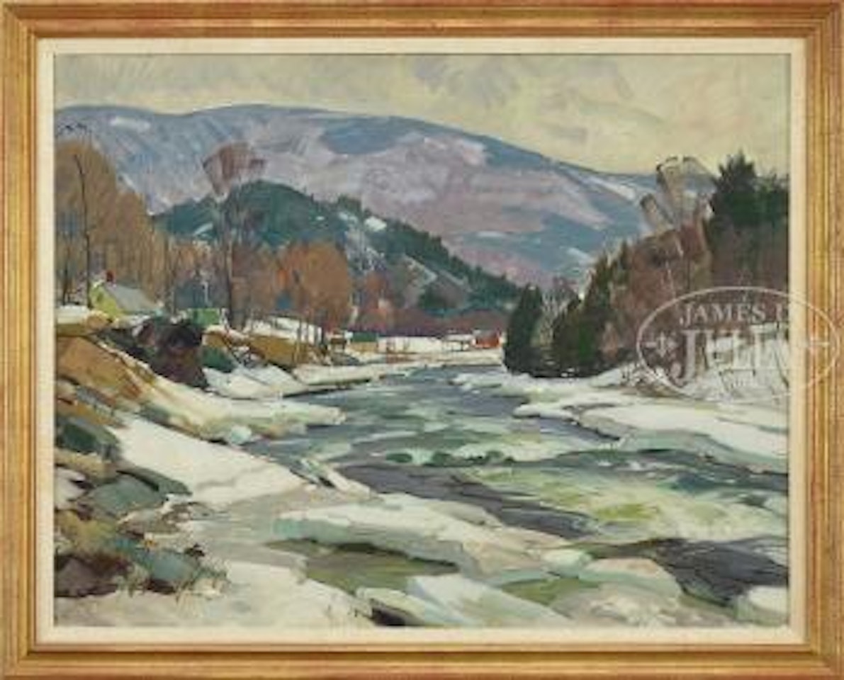 Vermont river in winter by Aldro Thompson Hibbard