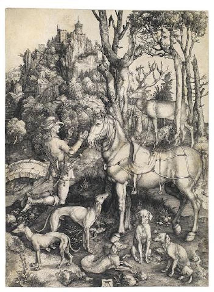 Sankt Hubertus - Der Heilige Eustachius - Sankt Eustachius by Albrecht Dürer
