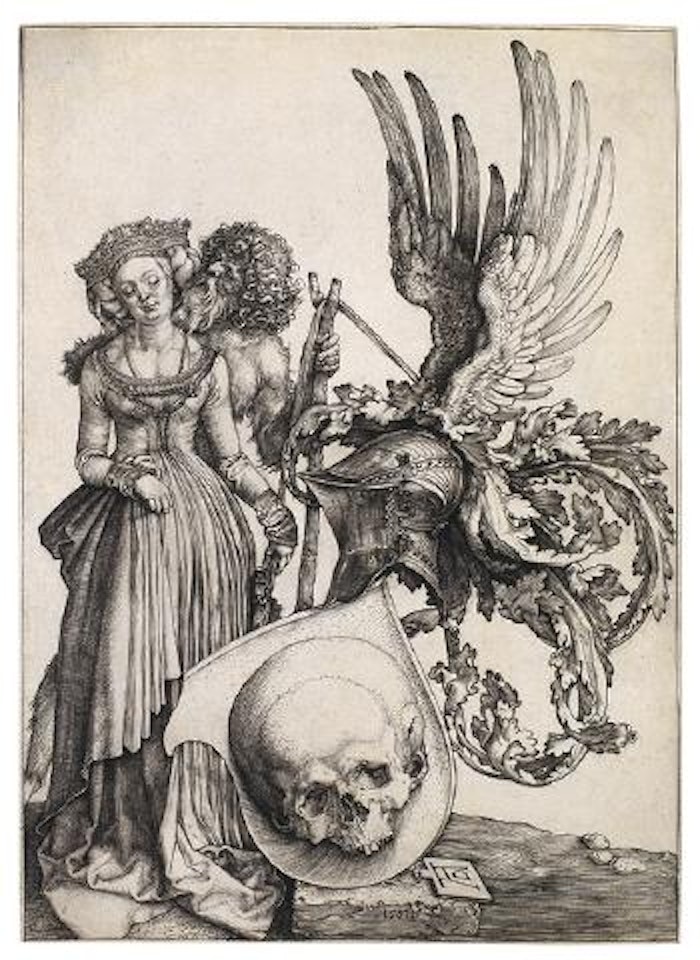 Das Wappen mit dem Totenkopf by Albrecht Dürer