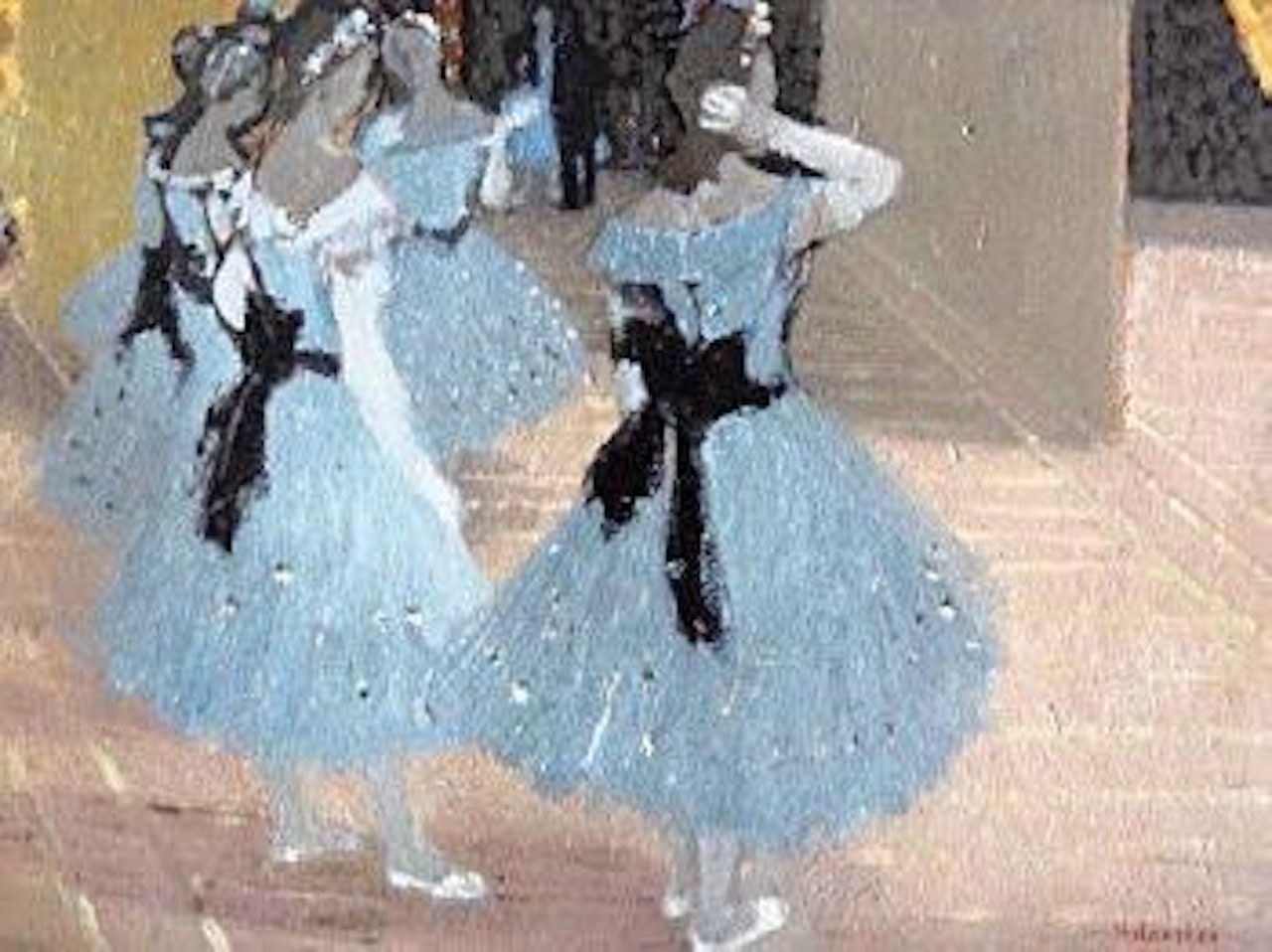 Les danseuses en bleu dans les coulisses de l'opéra by Maurice Brianchon