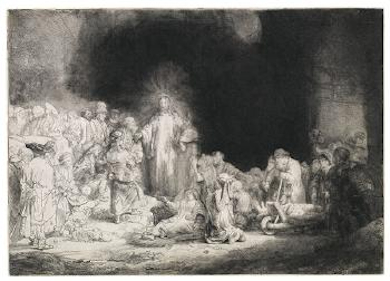 Christus heilt die Kranken by Attributed to Rembrandt Harmensz van Rijn