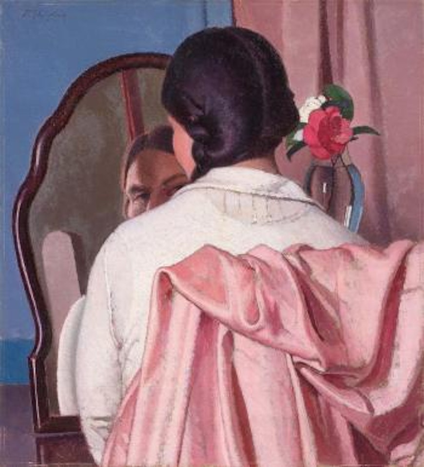 Isa Ghiglia alla toilette by Oscar Ghiglia