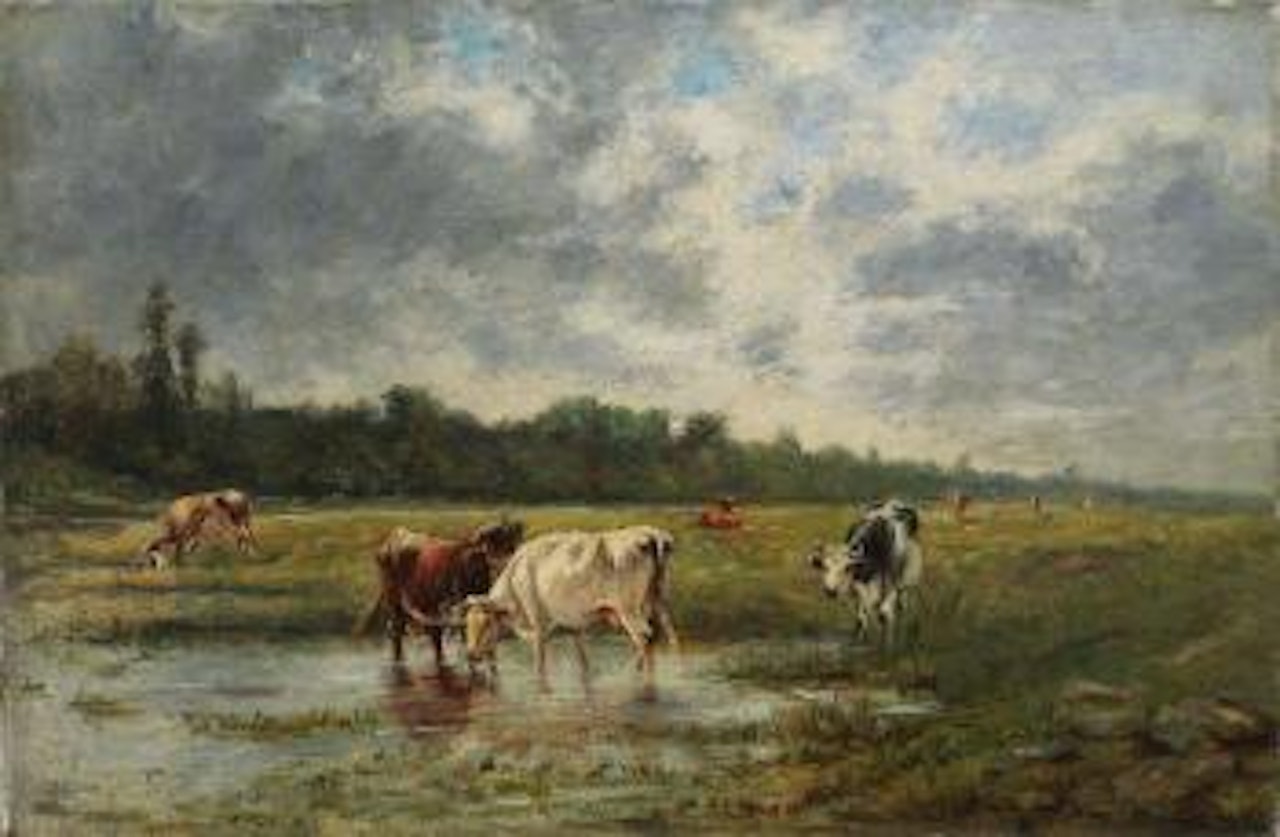 Mucche al pascolo by Eugène Boudin