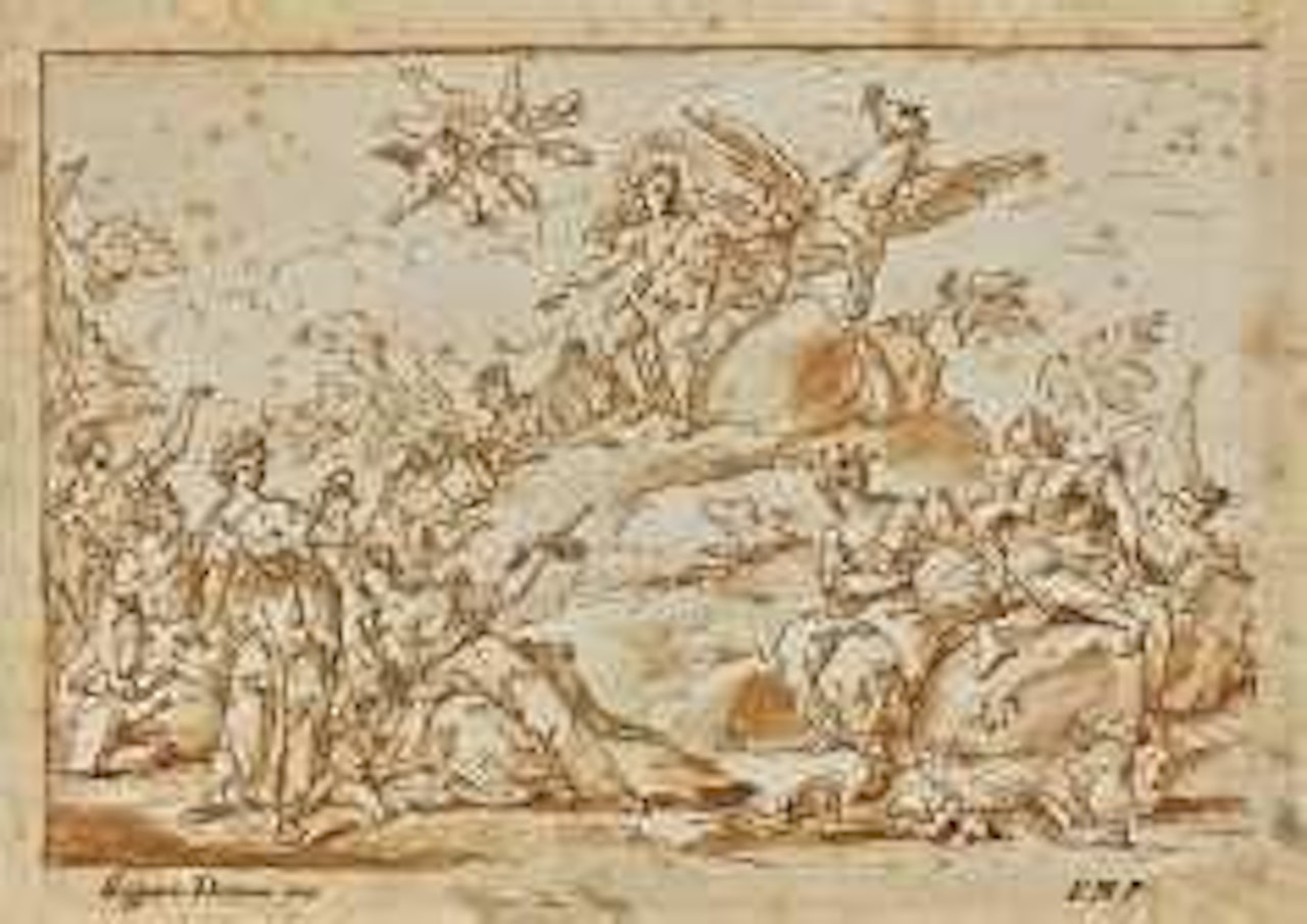 Apollon et les muses by Gaspare Diziani