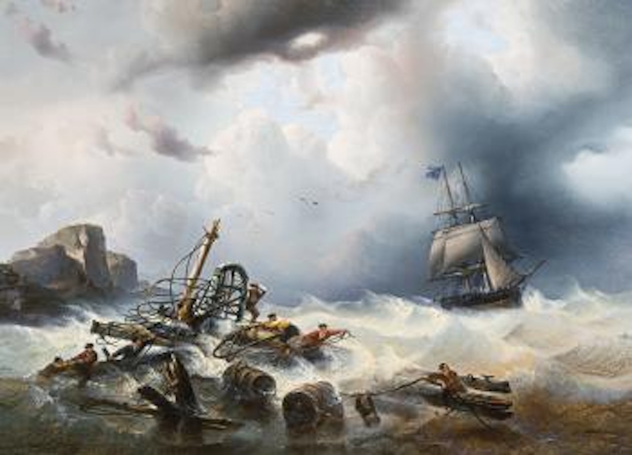 Een schipbreuk by François Etienne Musin