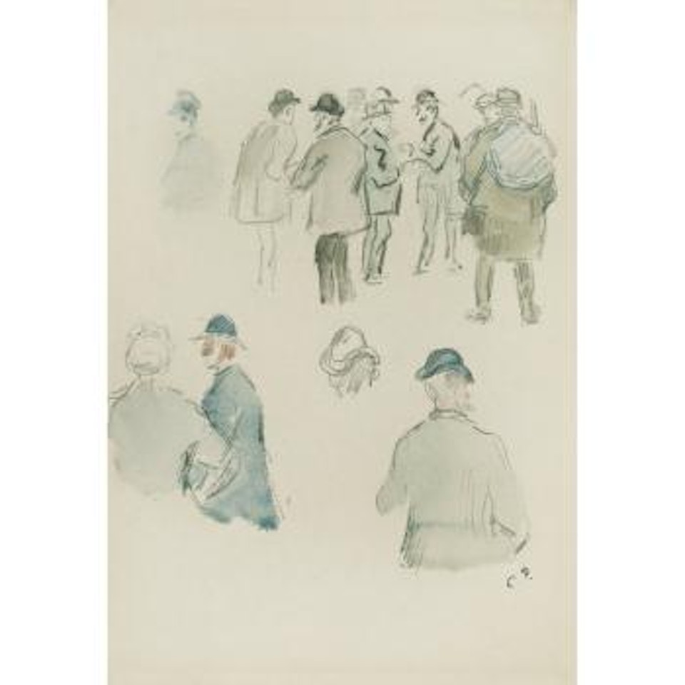 Study of Street Figures by Camille Pissarro