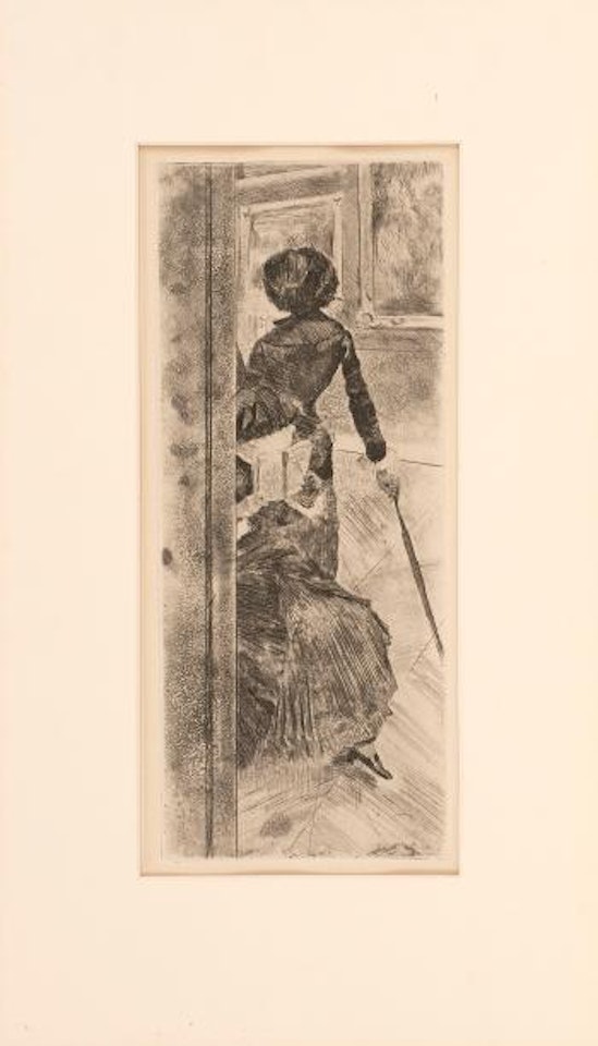 Mary Cassatt au Louvre by Edgar Degas