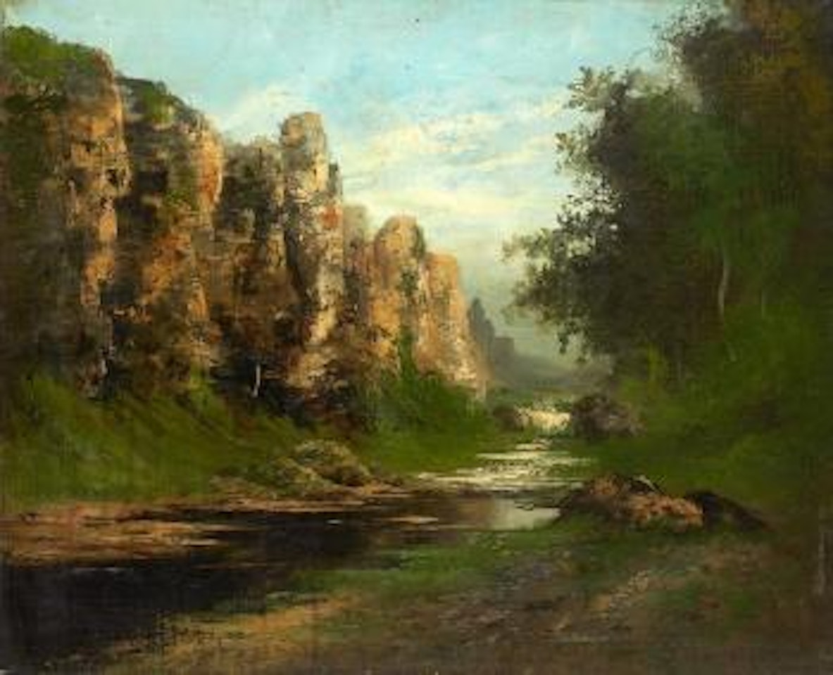 Les falaises by Gustave Courbet