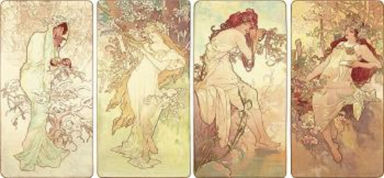 The seasons by Alphonse Mucha