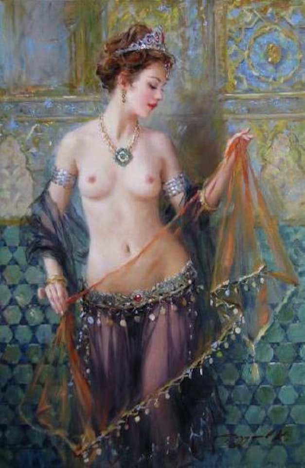 Odalisque au châle by Constantin Razoumov