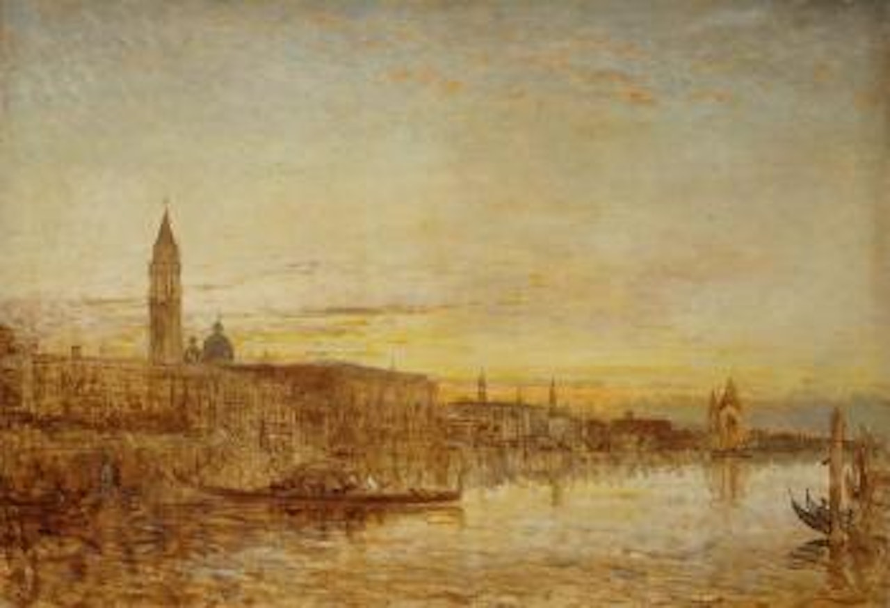 Gondole sur le bassin by Félix Ziem