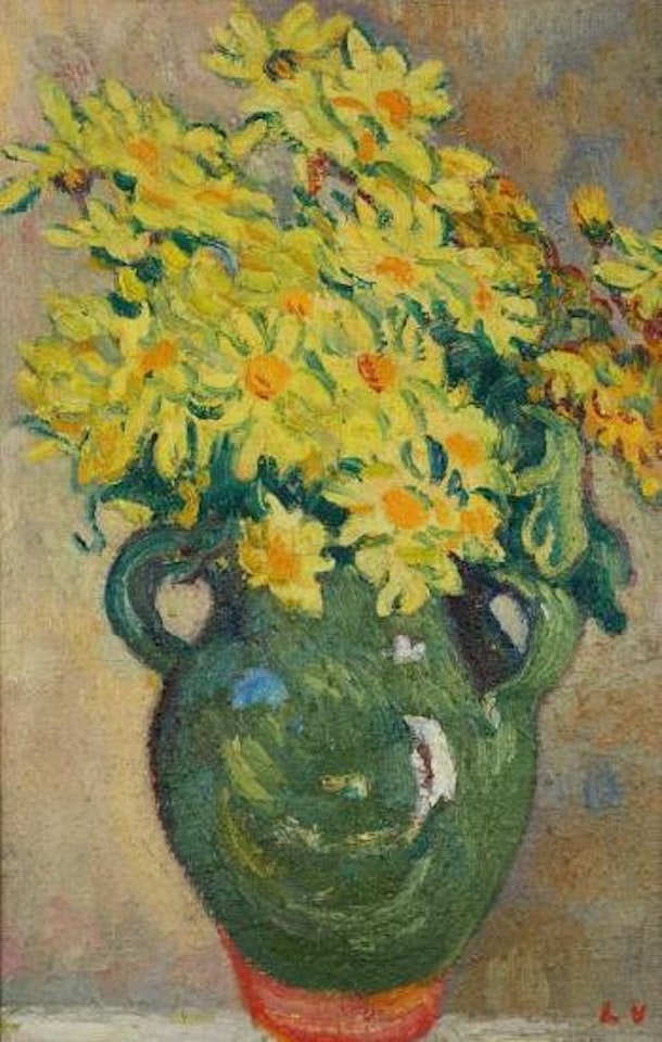Marguerites jaunes au pichet vert by Louis Valtat