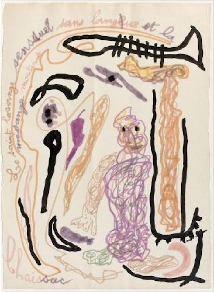 Le saint losange sensuel sans langue et la mesange moutarde by Gaston Chaissac