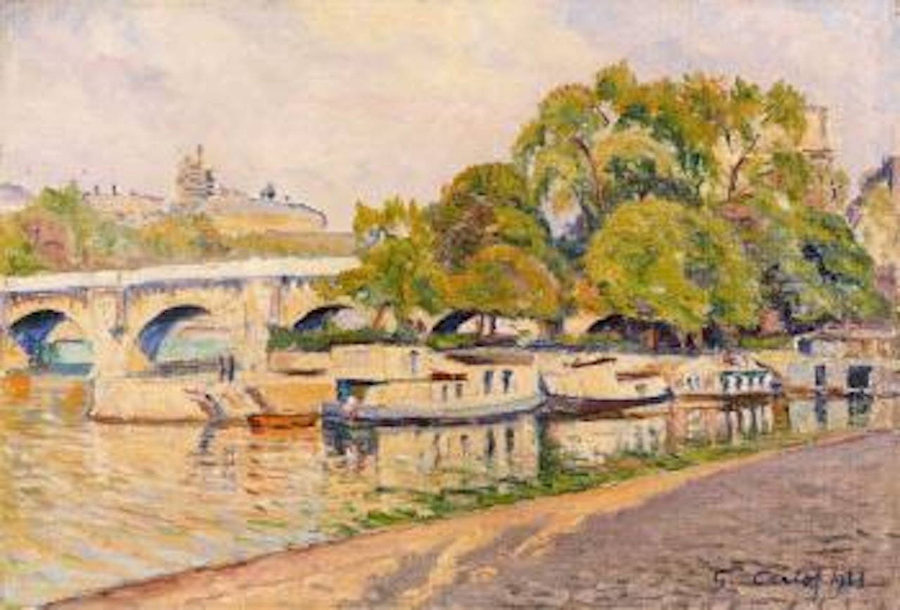 Péniches by Gustave Cariot