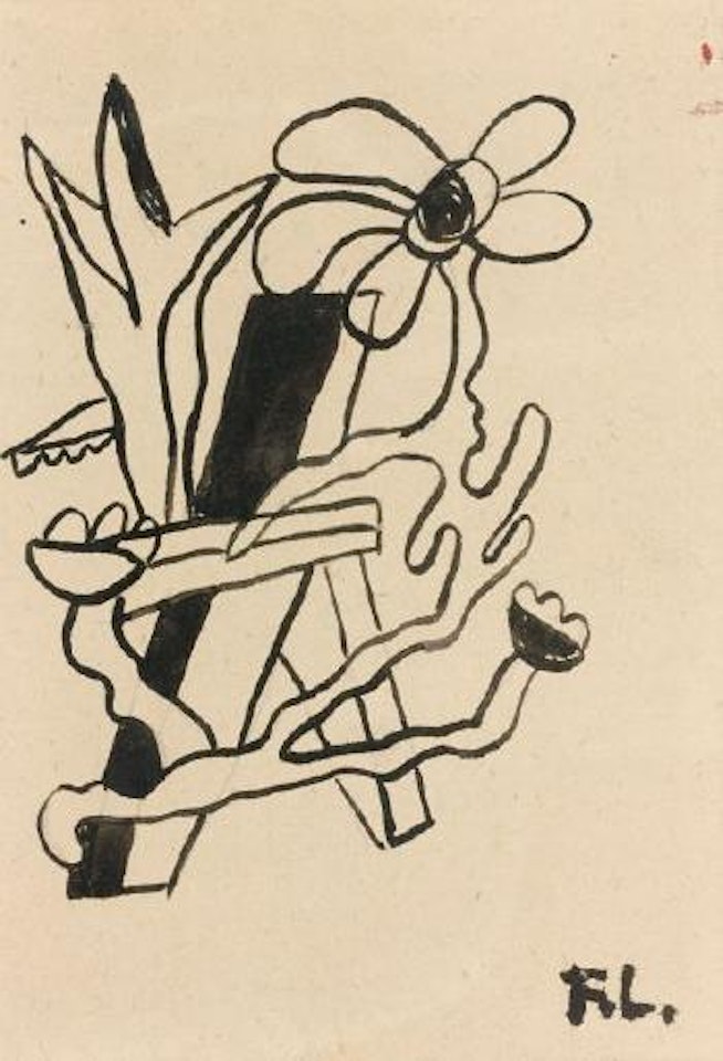 Fleur dans le paysage by Fernand Leger