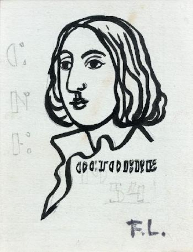 Étude pour le portrait de Georges Sand by Fernand Leger