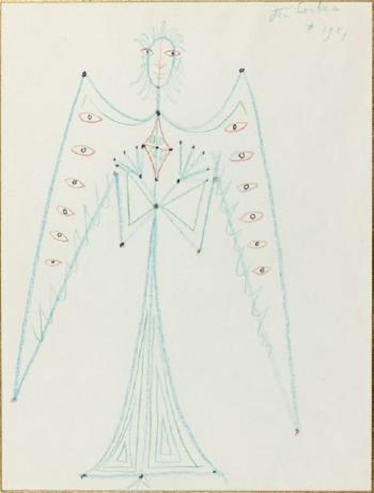 L'ange aux ailes ocellées by Jean Cocteau