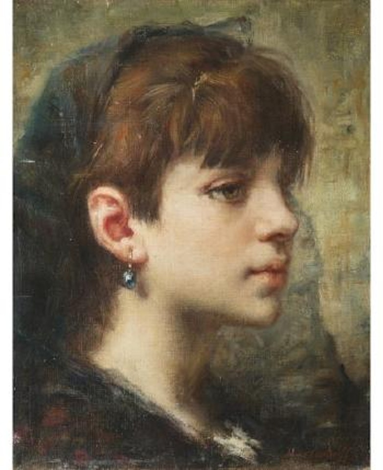 Portrait of a girl by Alexei Harlamoff