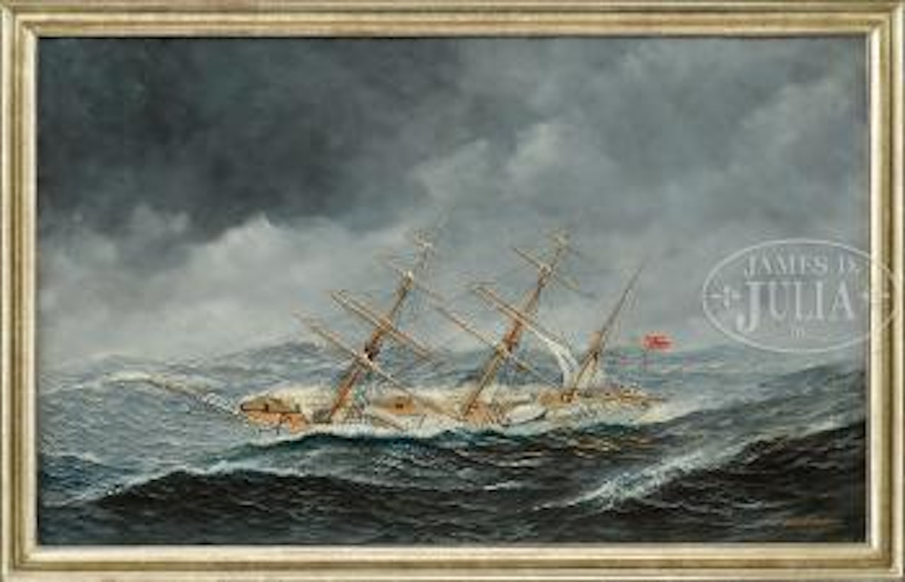 Portrait of the Norwegian schooner Gunniloe by Antonio Jacobsen