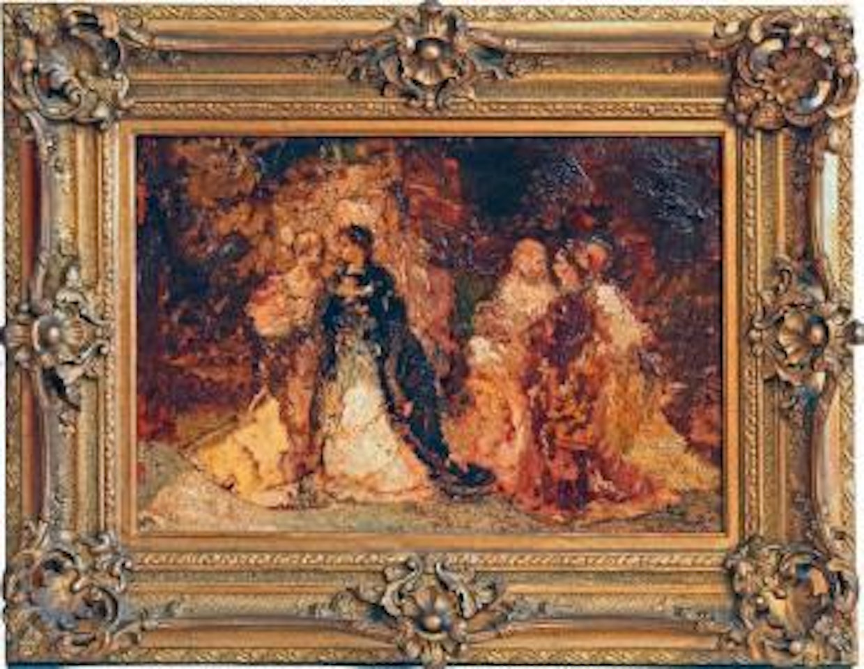 Cinq femmes dans un parc by Adolphe Monticelli