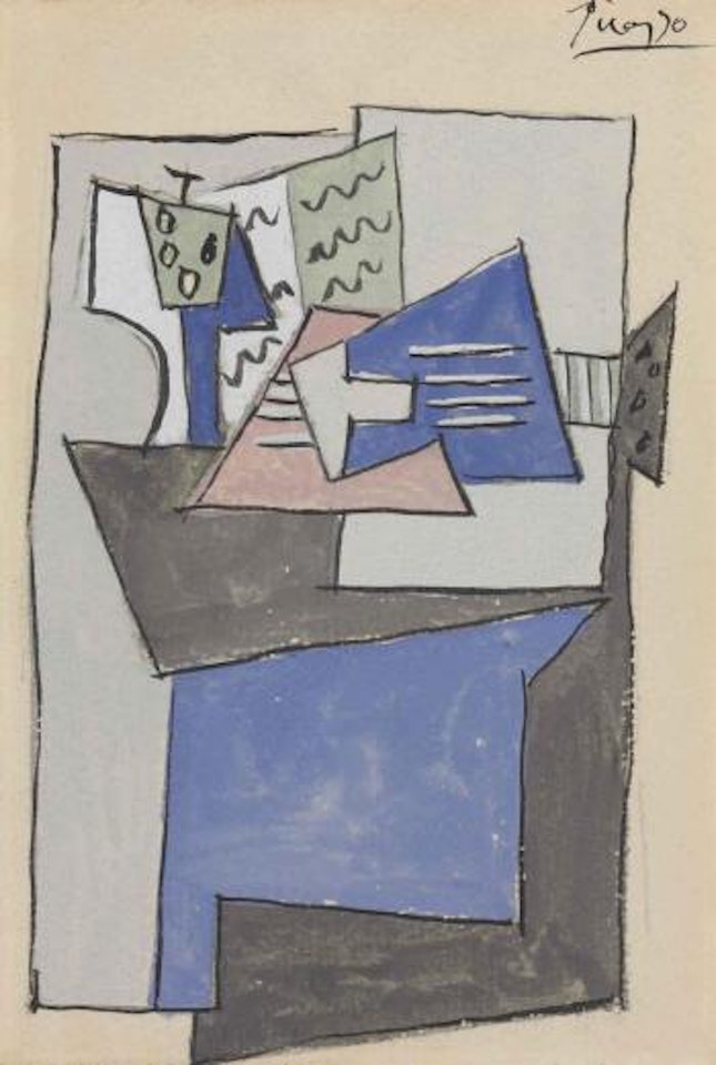 Nature Morte à La Guitare (Composition Cubiste) by Pablo Picasso