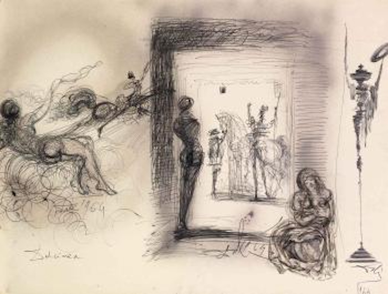 Don Chisciotte, Evocazione di Dulcinea... rinunzio ai miei diritti di gentiluomo by Salvador Dali