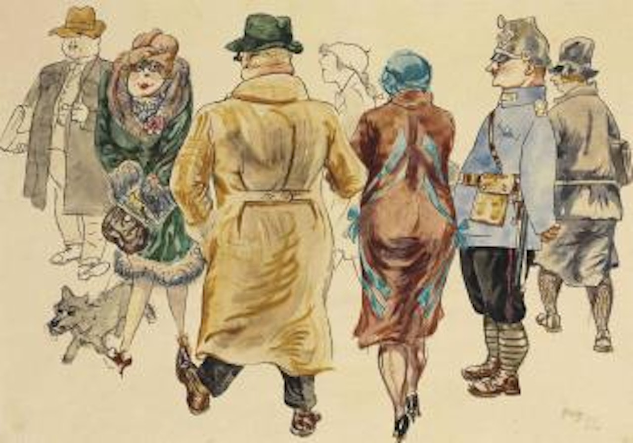 Menschen (Promenade) by George Grosz