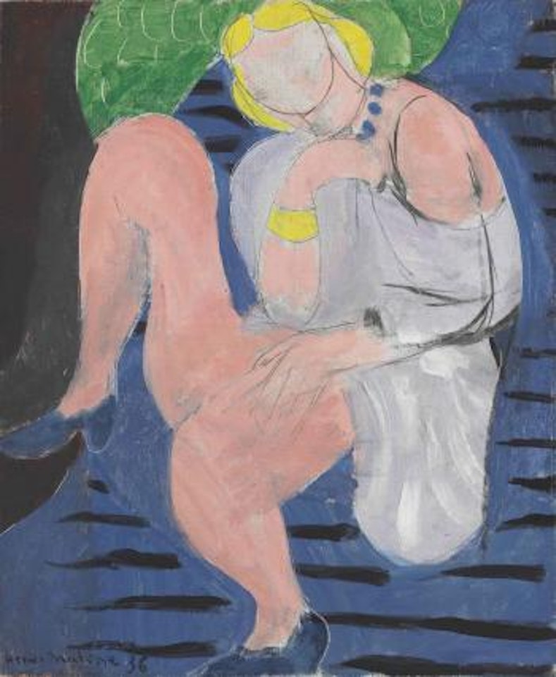 Nu Assis, Fond Bleu by Henri Matisse