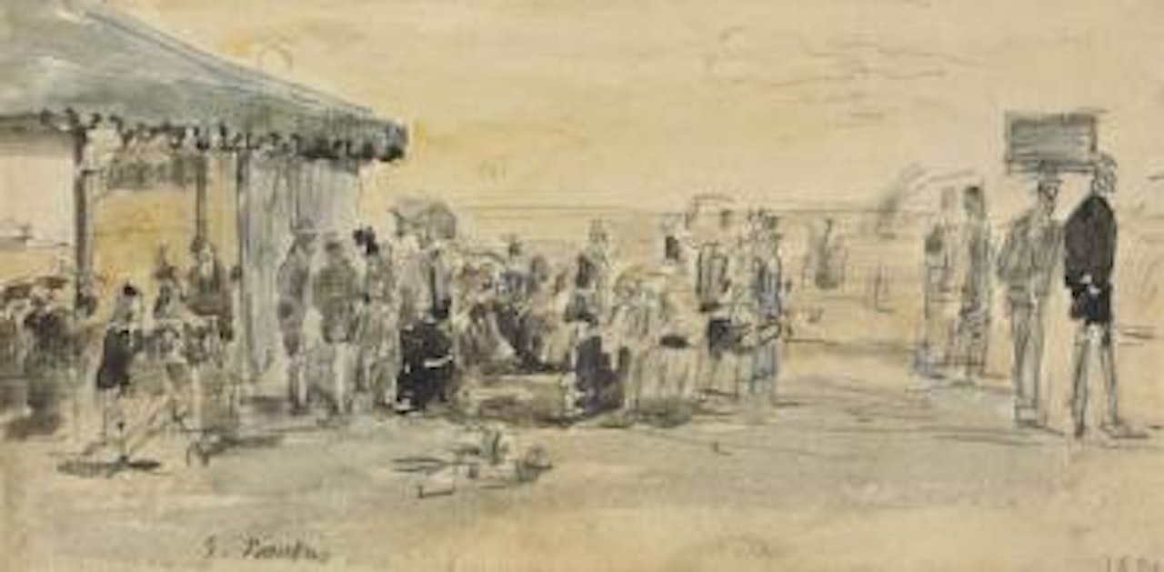 Scène De Plage by Eugène Boudin