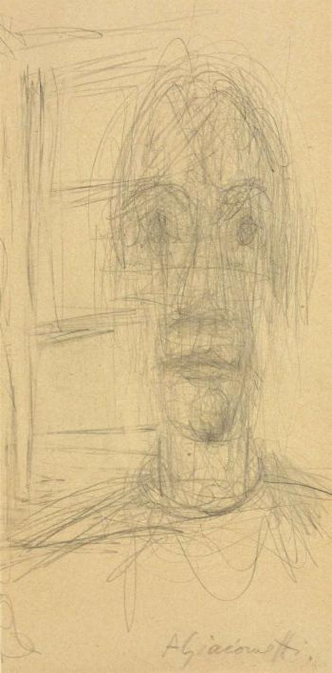 Tête Et Sculpture (Recto); Etude (Verso) by Alberto Giacometti