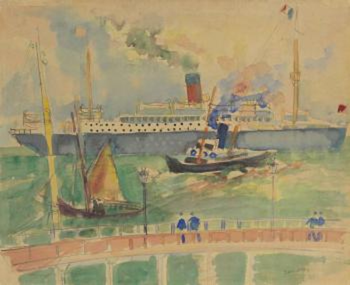Paquebot Sortant Du Port Du Havre by Jean Dufy