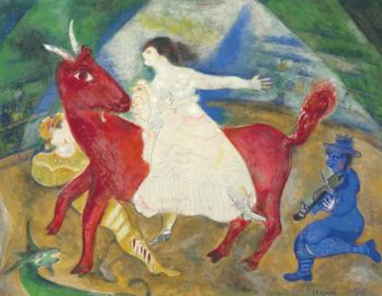 L'écuyère en Blanc by Marc Chagall