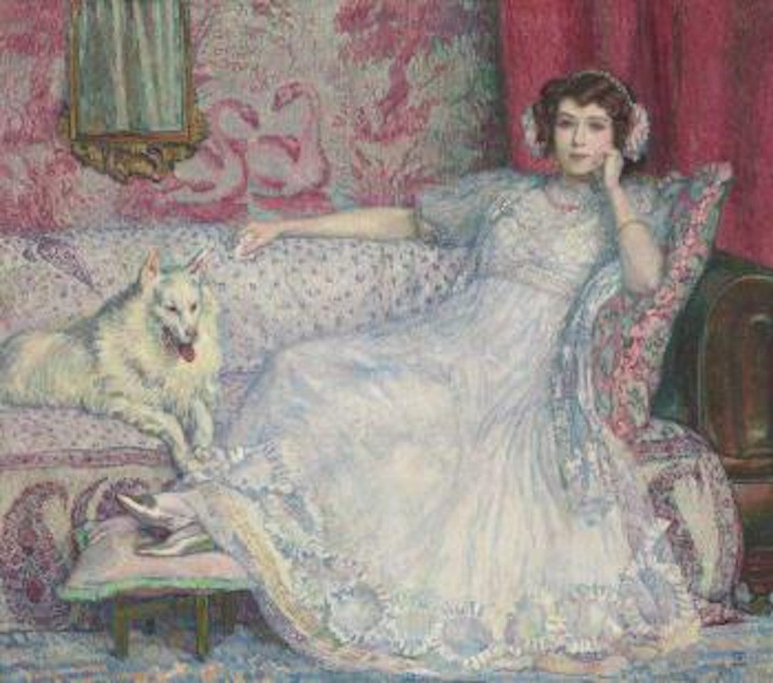 Portrait D'hélène Keller (La Dame En Blanc) by Theo van Rysselberghe