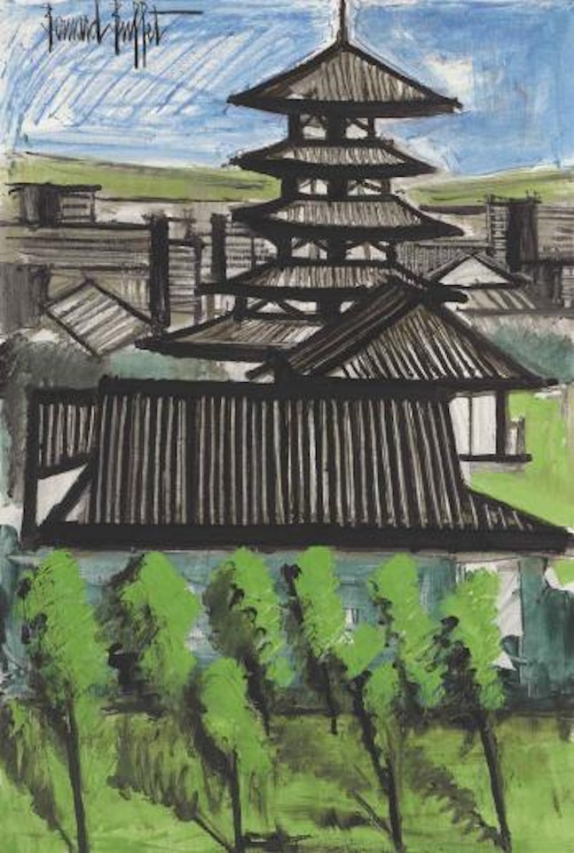 Temple Kofuku-ji-nara by Bernard Buffet