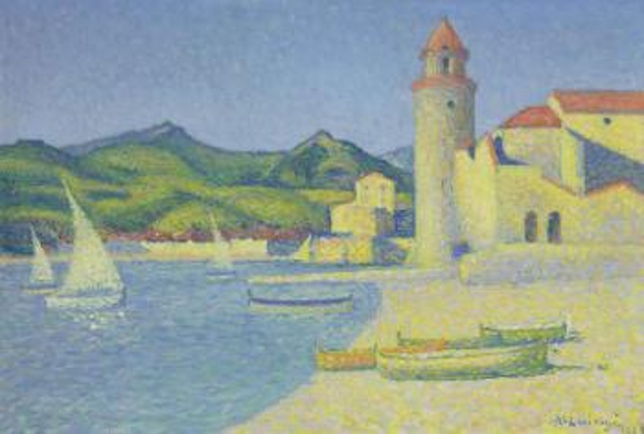 Voiles Blanches à Collioure by Achille Laugé