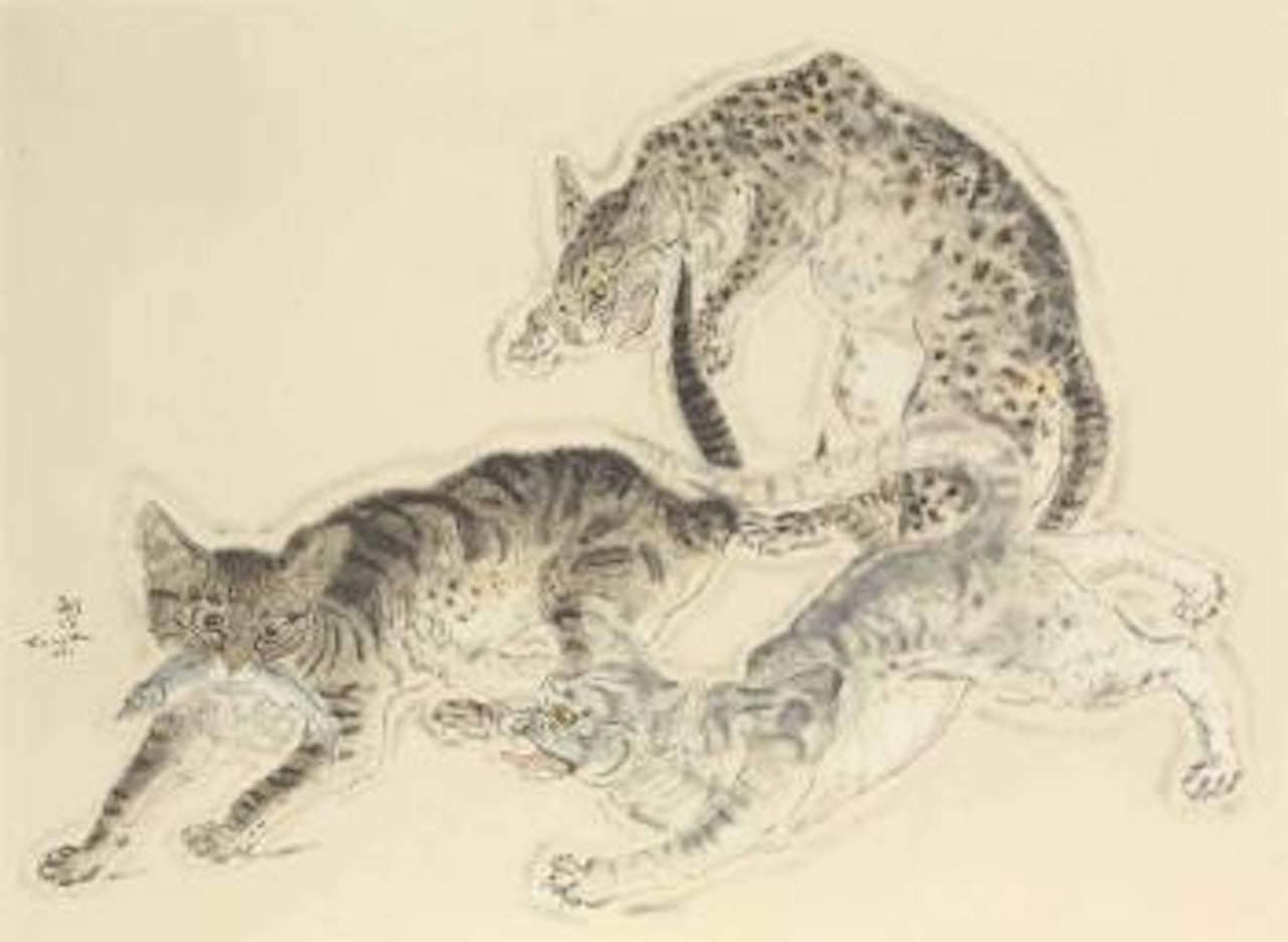 Les Chats by Leonard Tsuguharu Foujita