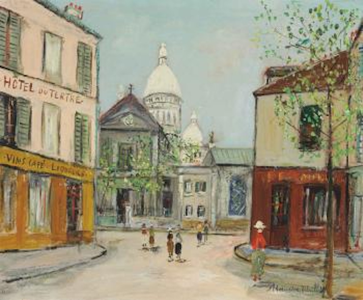 Place Saint-pierre Et Le Sacré-coeur De Montmartre by Maurice Utrillo