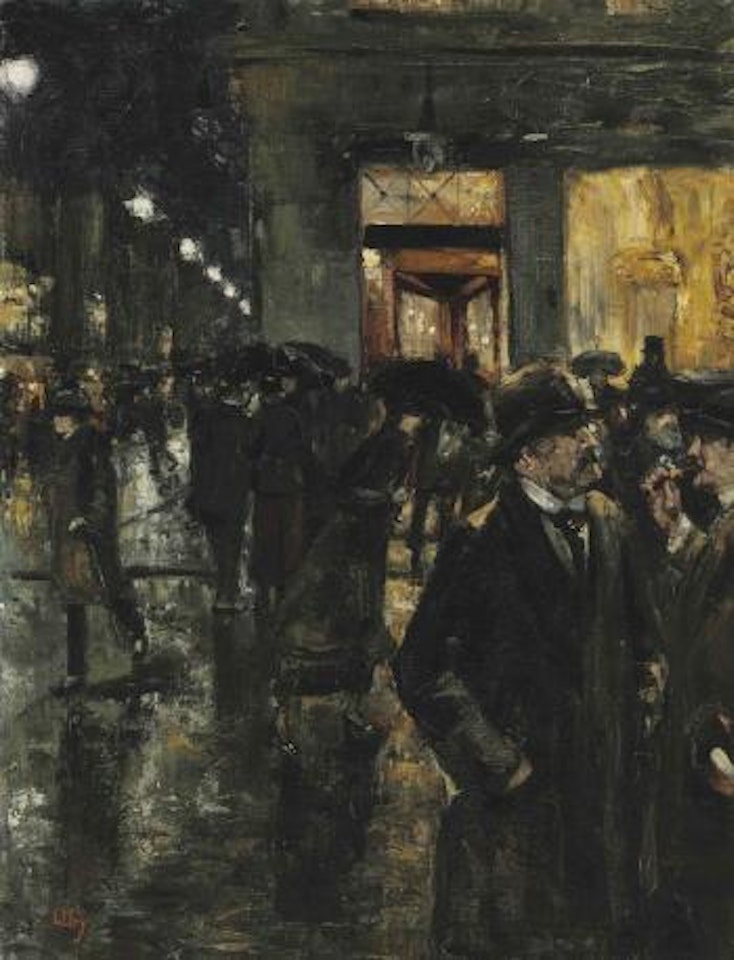 Nächtliche Strassenszene by Lesser Ury