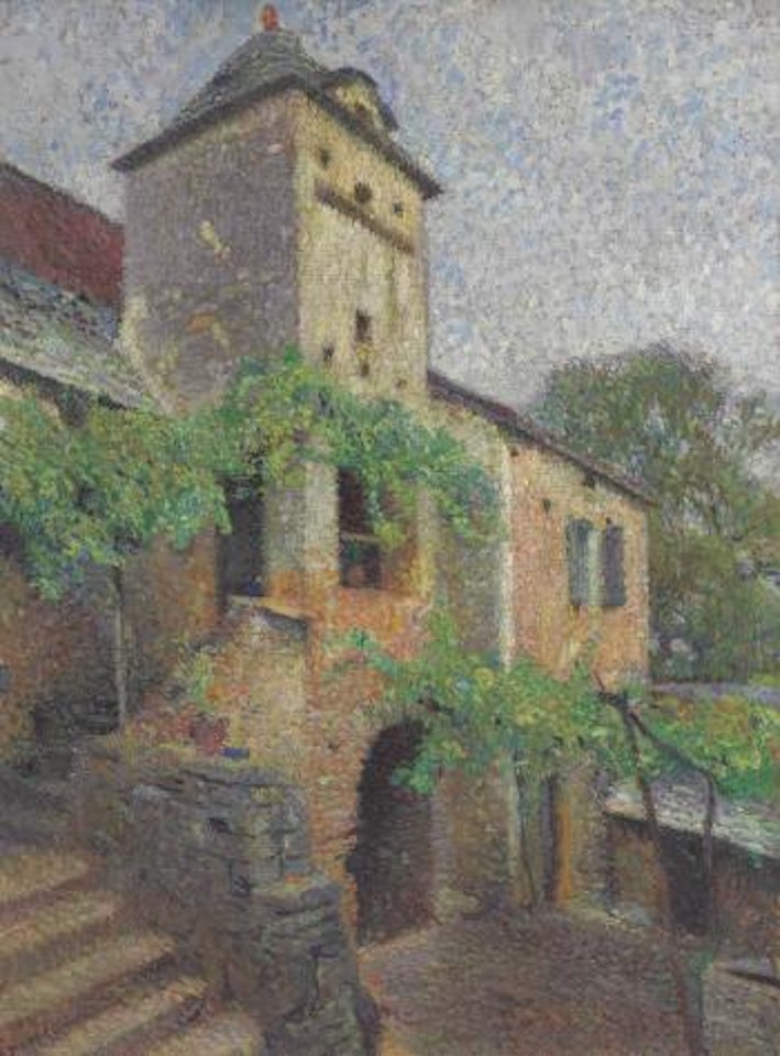 Vue D'une Ferme Avec Un Pigeonnier by Henri Jean Guillaume Martin